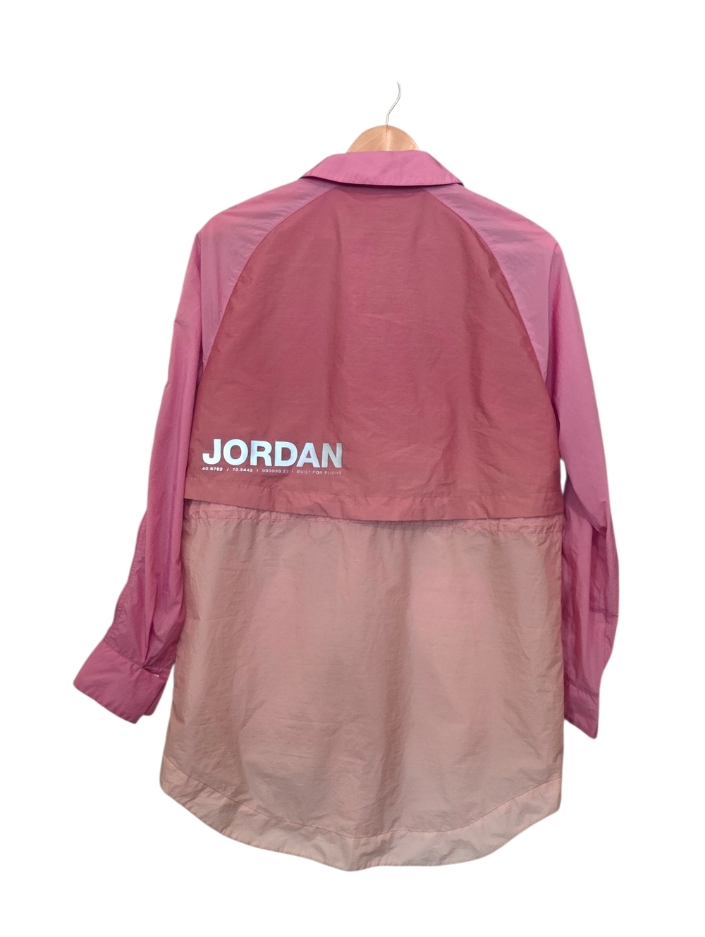 Nike Jordan Flight Pink Ombre Long Cargo Windbreaker Jacket EUC Size XS - Picture 4 of 8